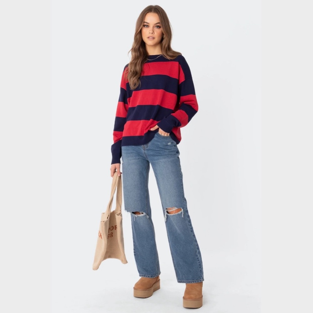 Edikted Logan Light Knit Oversized Sweater